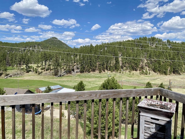 1064 Quinn Dr, Hill City, SD 57745 - mountain view featuring a forest