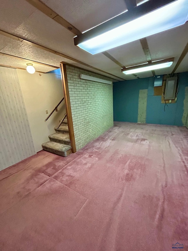 1504 Morningside Dr, Rapid City, SD 57701 - finished below grade area with carpet flooring and stairway