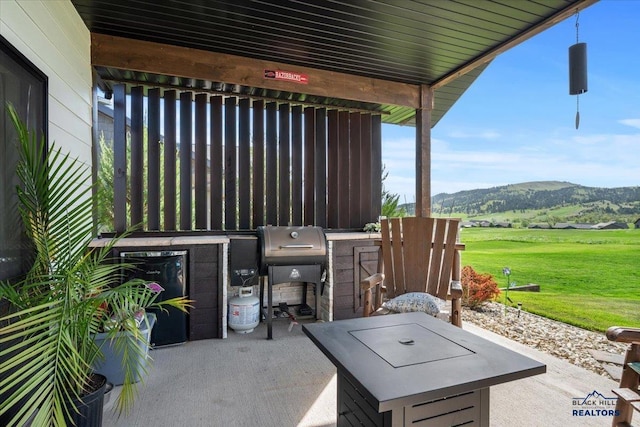 8009 Brooks Loop, Spearfish, SD 57783 - view of patio with a mountain view