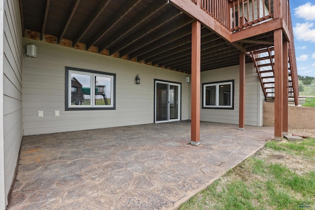 960 Nicole St, Rapid City, SD 57701 - view of patio / terrace featuring a deck and stairs