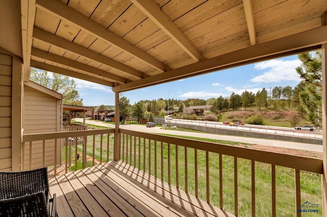 4801 Prairie Rose Pl, Rapid City, SD 57702 - wooden terrace with a lawn