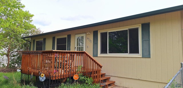 4737 Haven, Rapid City, SD 57703 - view of exterior entry featuring a wooden deck