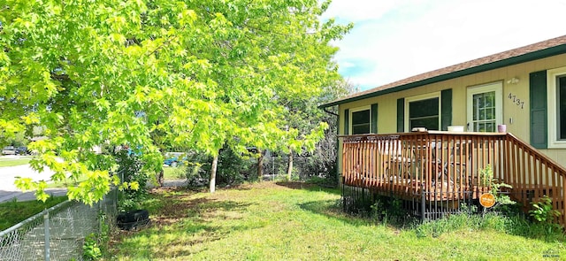 4737 Haven, Rapid City, SD 57703 - view of green lawn featuring a deck