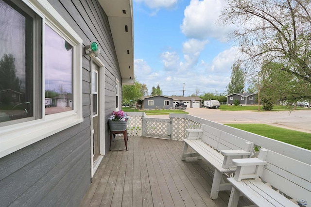 712 Stanley, Belle Fourche, SD 57717 - deck with a residential view