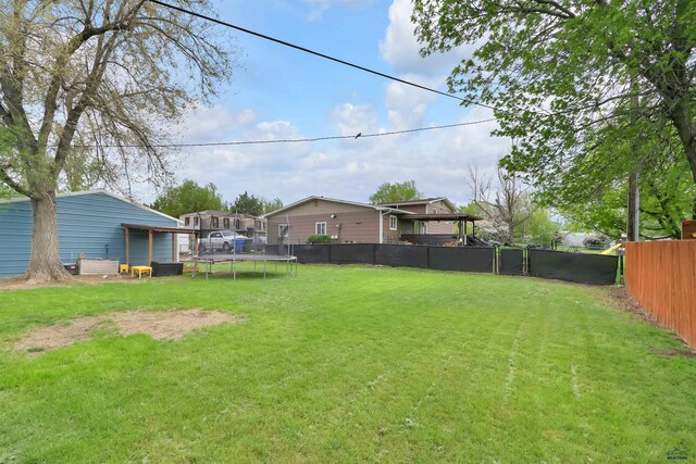 712 Stanley, Belle Fourche, SD 57717 - view of yard with a trampoline
