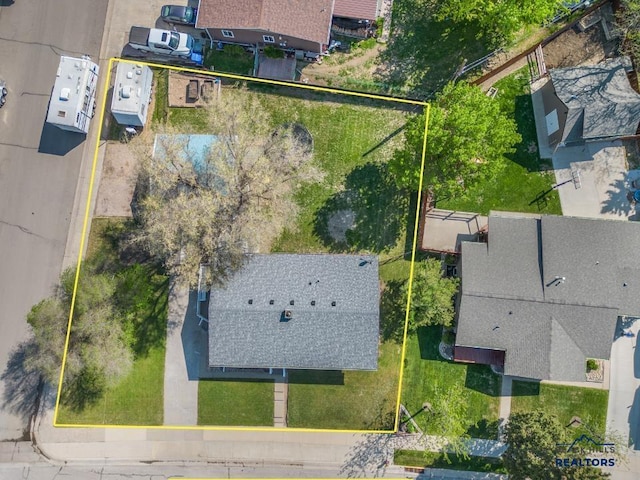 712 Stanley, Belle Fourche, SD 57717 - aerial overview of property's location with property parcel outlined