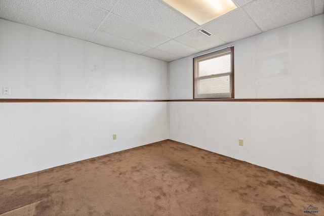 6312 Fairway Dr, Black Hawk, SD 57718 - carpeted spare room featuring a drop ceiling