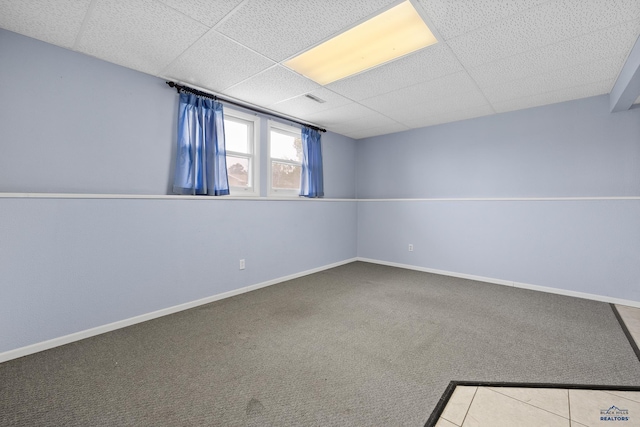 6312 Fairway Dr, Black Hawk, SD 57718 - carpeted spare room featuring a paneled ceiling and baseboards