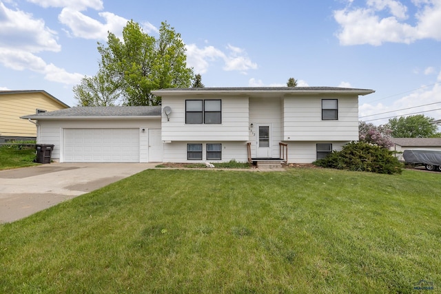 6312 Fairway Dr, Black Hawk, SD 57718 - split foyer home with an attached garage, concrete driveway, and a front yard