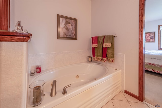 6516 Muirfield Dr, Rapid City, SD 57702 - ensuite bathroom with a jetted tub and tile patterned flooring