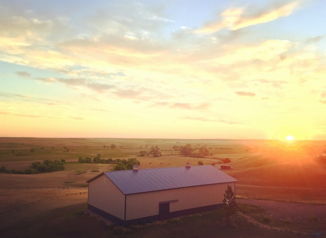 22841 Gateway Dr, Box Elder, SD 57719 - water view featuring rural landscape and an outbuilding