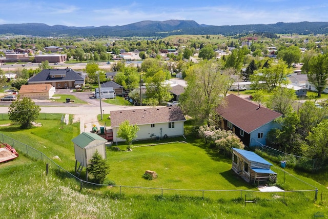 1523 Hope St, Sturgis, SD 57785 - aerial perspective of suburban area featuring a mountain backdrop