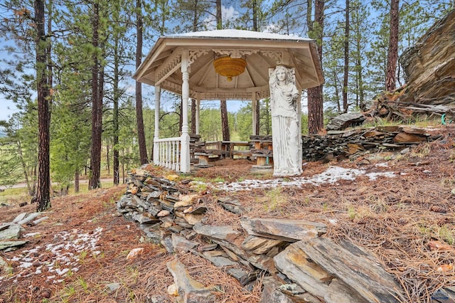 12384 Stannum Pl, Hill City, SD 57745 - view of yard with a gazebo