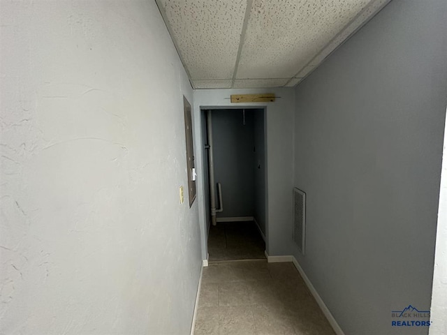 414 2nd Ave, Edgemont, SD 57735 - hall with a paneled ceiling and baseboards