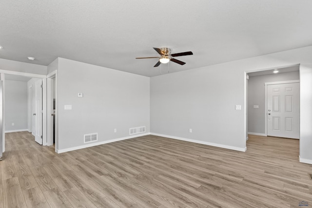 416 Henry Potter Rd, Box Elder, SD 57719 - empty room with a ceiling fan, baseboards, light wood-type flooring, and recessed lighting