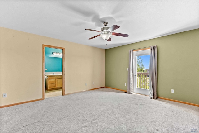 4300 Donegal Way, Rapid City, SD 57702 - unfurnished room featuring ceiling fan, baseboards, and light colored carpet