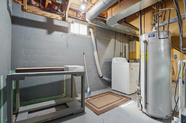 1905 5th St, Rapid City, SD 57701 - below grade area with gas water heater and washing machine and clothes dryer