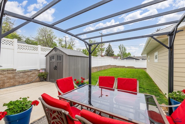 814 Flormann, Rapid City, SD 57701 - view of patio / terrace featuring outdoor dining area and a pergola