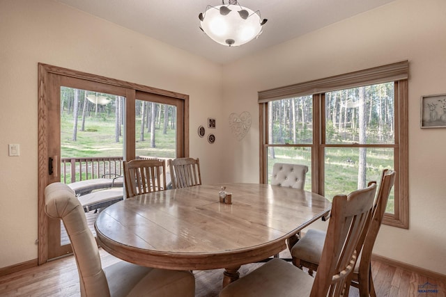 7410 Pinewood Ct, Rapid City, SD 57702 - dining space with baseboards, light wood-style floors, and plenty of natural light