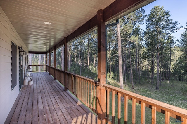 7410 Pinewood Ct, Rapid City, SD 57702 - view of wooden deck