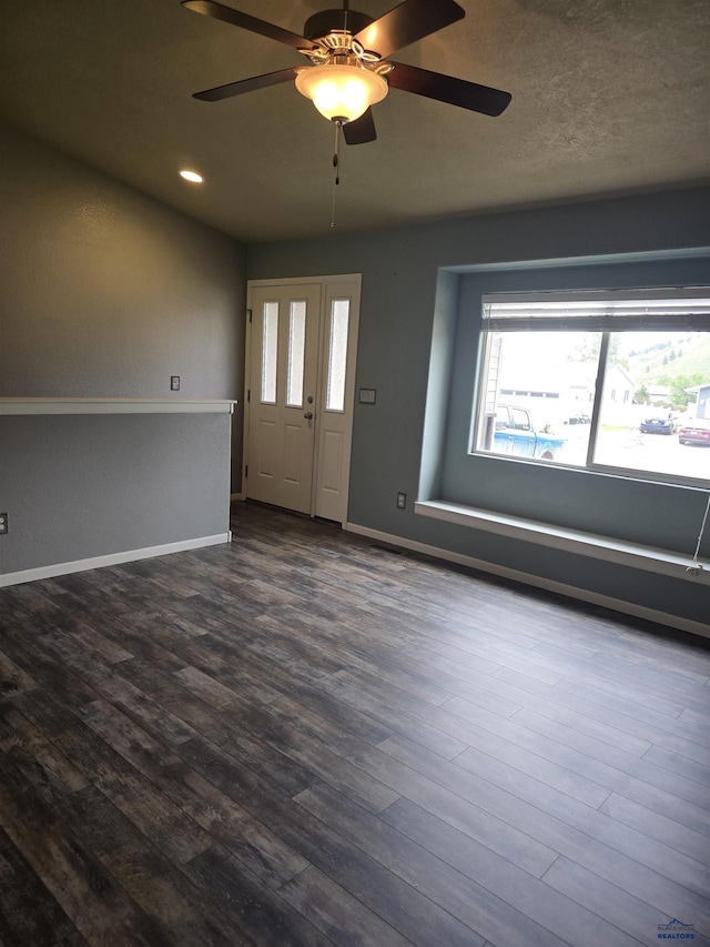 14655 Telluride St, Summerset, SD 57769 - entryway with plenty of natural light, ceiling fan, dark wood finished floors, and recessed lighting