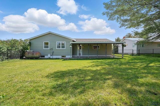 701 Hustead St, Wall, SD 57790 - rear view of house with heating fuel