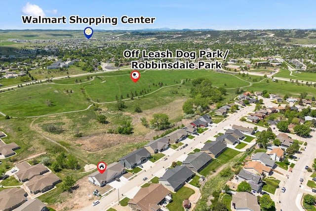 3053 Hoefer Ave, Rapid City, SD 57701 - aerial view of property and surrounding area with nearby suburban area
