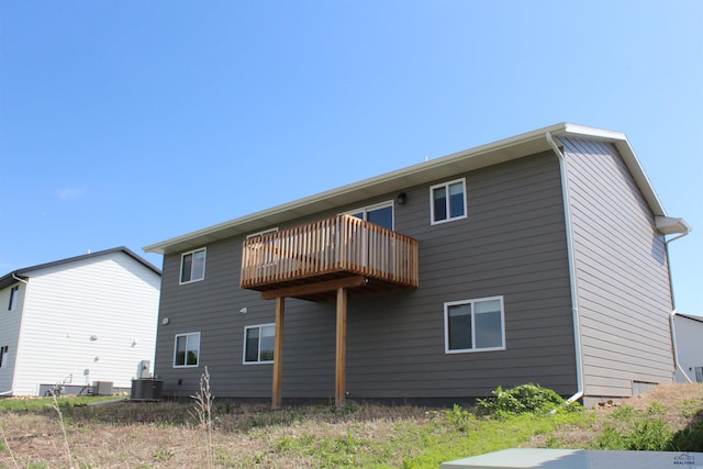 3553 Blackpowder Rd, Rapid City, SD 57703 - rear view of property featuring a balcony and central AC
