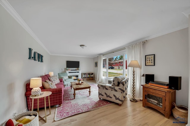 3112 Flint Dr, Rapid City, SD 57702 - living area featuring ornamental molding and light wood finished floors