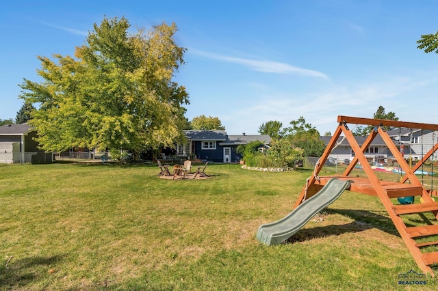 3112 Flint Dr, Rapid City, SD 57702 - view of yard with a playground