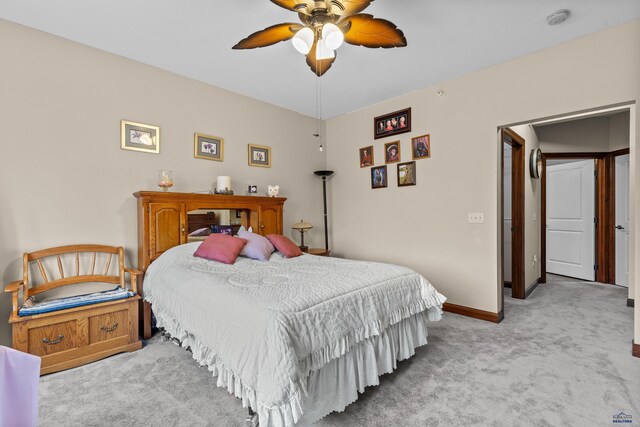 4035 Fairway Hills Dr, Rapid City, SD 57702 - bedroom with carpet flooring, baseboards, and a ceiling fan