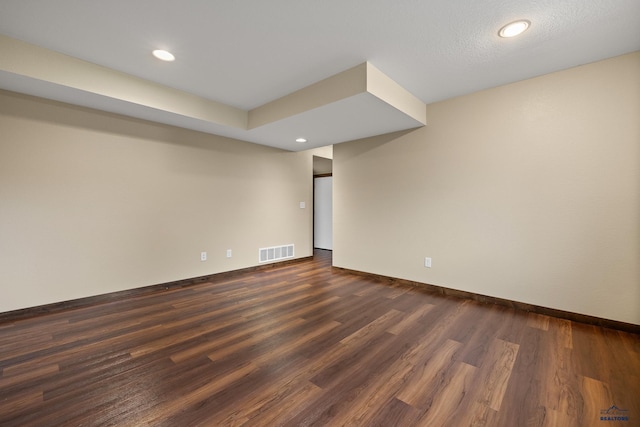 10145 Laramie Ln, Summerset, SD 57718 - unfurnished room with dark wood-style flooring, baseboards, and recessed lighting