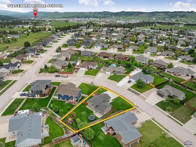 10145 Laramie Ln, Summerset, SD 57718 - aerial perspective of suburban area featuring property parcel outlined