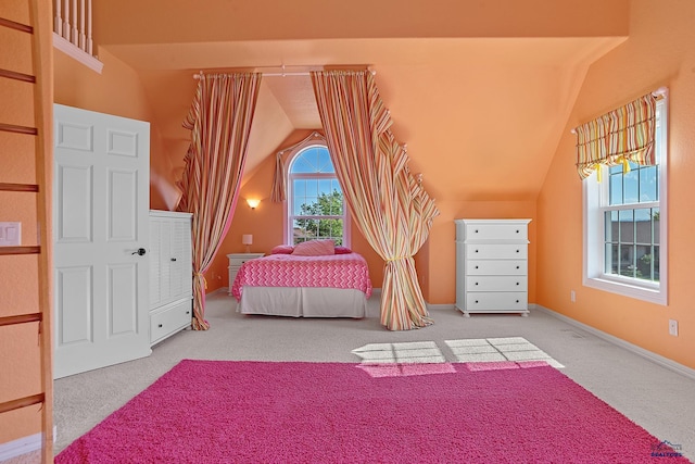 1120 S Regency Ct, Rapid City, SD 57702 - bedroom with vaulted ceiling and carpet