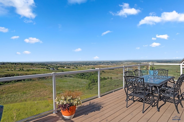 1120 S Regency Ct, Rapid City, SD 57702 - wooden terrace featuring outdoor dining space