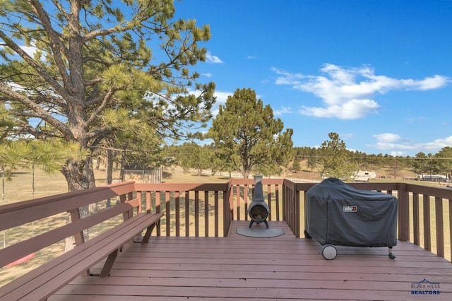 5588 Barberry Cir, Rapid City, SD 57702 - wooden deck with grilling area