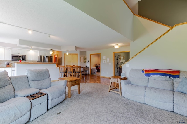 4941 Springtree Ct, Rapid City, SD 57702 - living area with light carpet and rail lighting