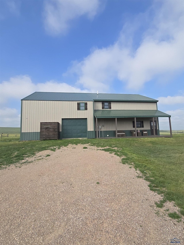 22219 Saddle Rd, Piedmont, SD 57769 - view of front of property with dirt driveway, board and batten siding, and a front yard