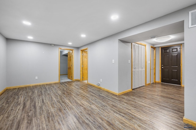 113 E Custer St, Rapid City, SD 57701 - spare room featuring wood finished floors, recessed lighting, and a smoke detector
