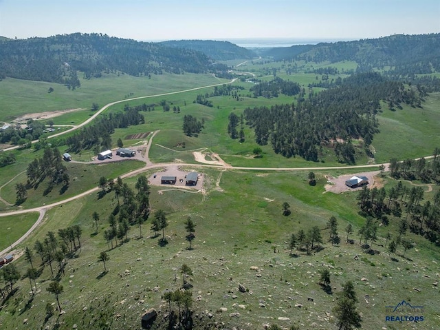 28085 Hargins Rd, Hot Springs, SD 57747 - aerial view of property and surrounding area with rural landscape and mountains