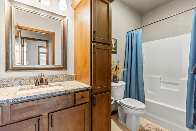 4519 Jolly Ln, Rapid City, SD 57701 - full bath with vanity, shower / bath combo, and tile patterned floors