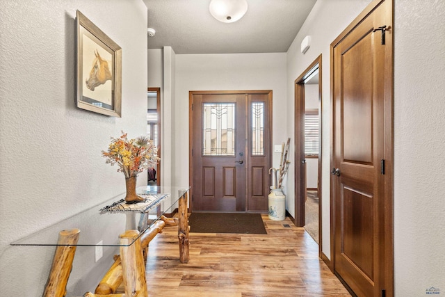 4519 Jolly Ln, Rapid City, SD 57701 - entryway with light wood-style flooring and a textured wall