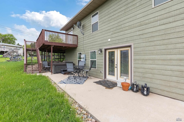 6401 Mountain Meadow Rd, Black Hawk, SD 57718 - rear view of house featuring a patio, a deck, and a yard
