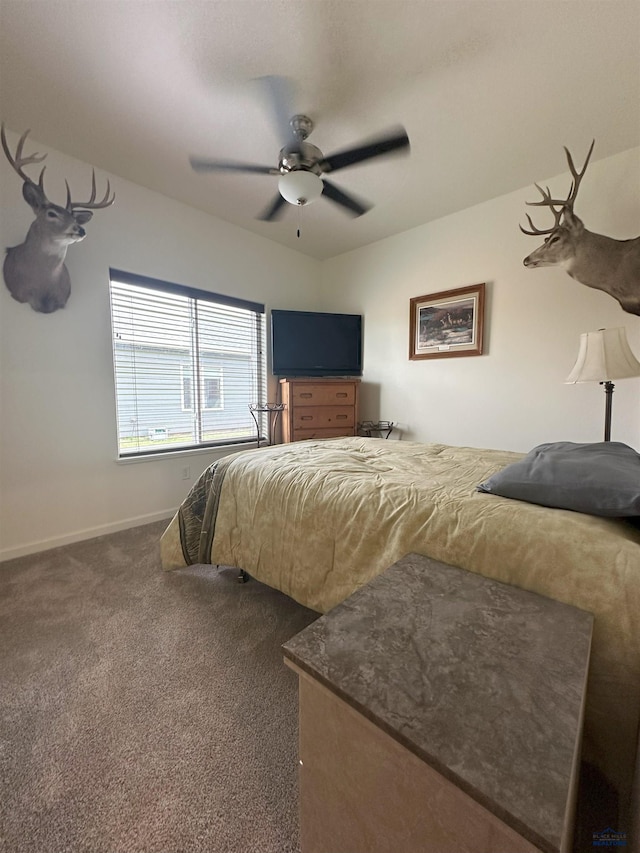 215 Aurora Ave, Spearfish, SD 57783 - carpeted bedroom featuring baseboards and a ceiling fan