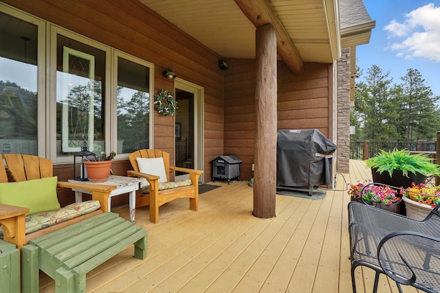 13102 Bogus Jim Rd, Rapid City, SD 57702 - wooden terrace with grilling area