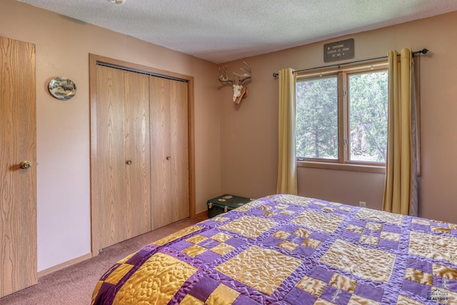 20 Mcmasters Dr, Deadwood, SD 57732 - bedroom with carpet flooring, a closet, and a textured ceiling