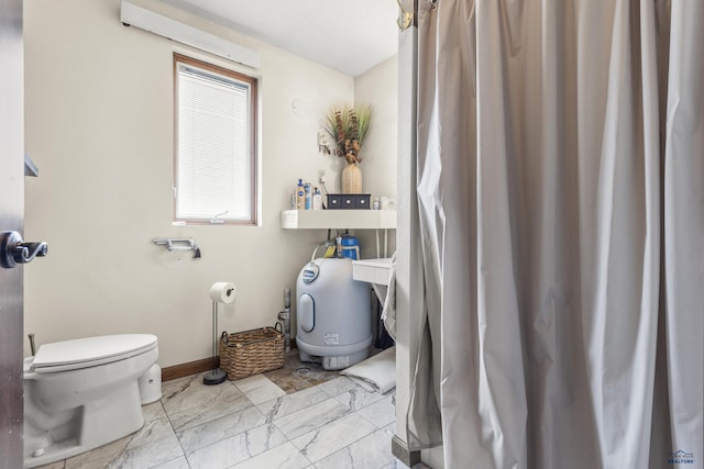 5642 Bob Ln, Black Hawk, SD 57718 - full bathroom featuring marble look tile flooring and curtained shower