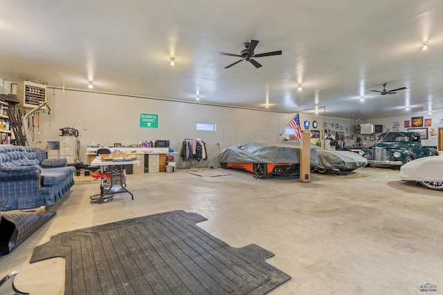 5642 Bob Ln, Black Hawk, SD 57718 - garage with a ceiling fan