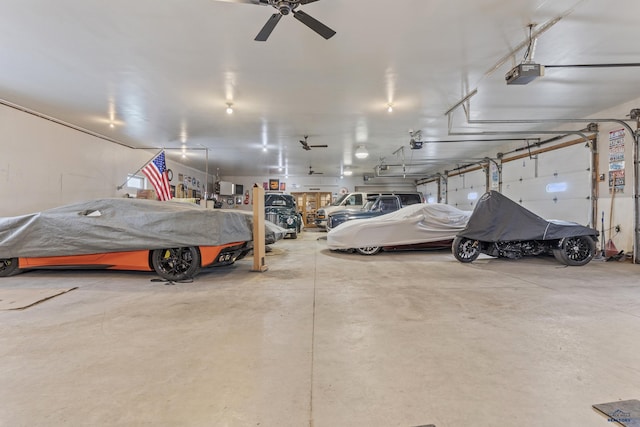 5642 Bob Ln, Black Hawk, SD 57718 - parking deck with a garage door opener and a ceiling fan