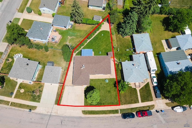 4340 Timothy, Rapid City, SD 57702 - aerial perspective of suburban area featuring property parcel outlined